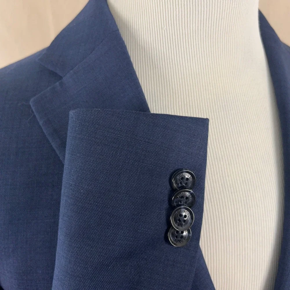 Tommy Hilfiger 38R Sport Coat Wool Blend Blue Two Button Lined Double Vented